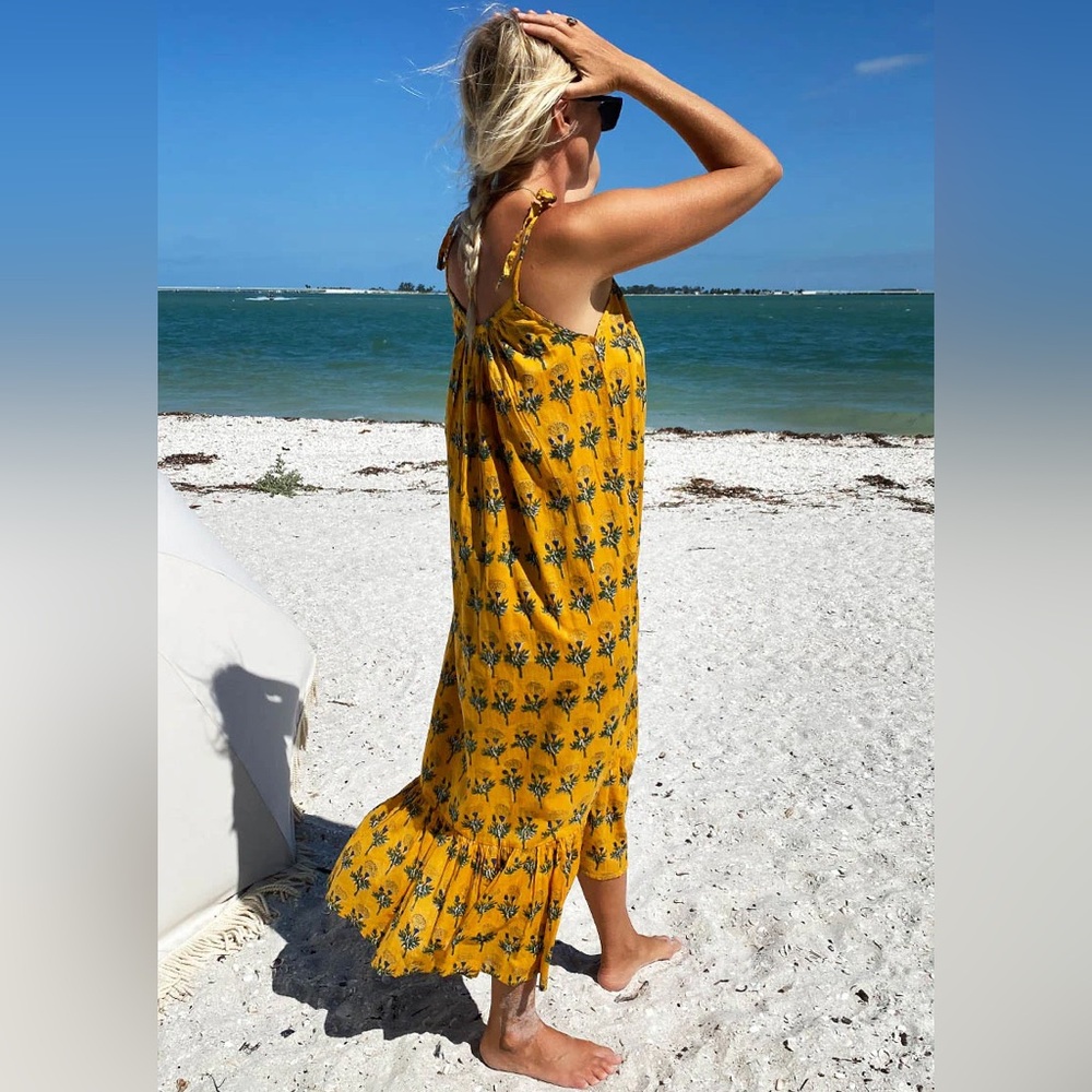 Emerson Fry India Collection Sundress. Marigolds Yellow, XS/S. NEW WITH TAGS!